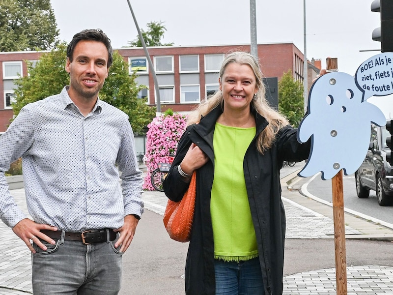 Spookje op het fietspad in Wijnegem gespot? Dan rij je aan de verkeerde kant