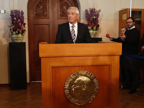 Thorbjörn Jagland, de voorzitter van het Nobelprijscomité voor de vrede, is een notoir eurofiel.
