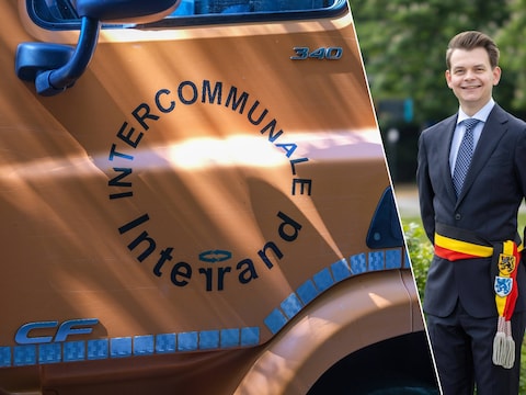 Burgemeester Thomas Geyns legt uit waarom de samenwerking met Interrand maar met 6 jaar verlengd wordt.