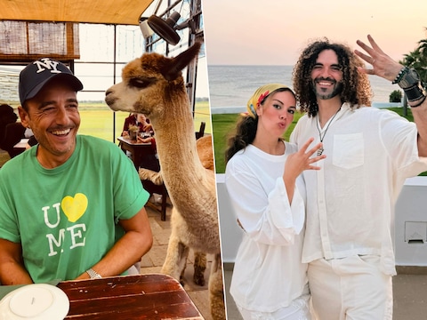 Links: Nick Laenen uit ‘Blind getrouwd’. Rechts: Adil El Arbi en Loubna Khalkhali.