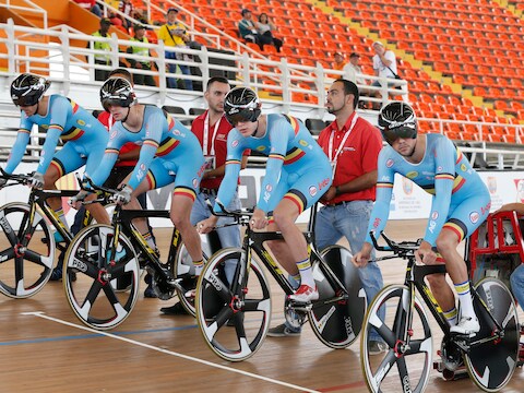 Onze mannen aan de start in Cali.