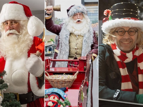 Luc Aerts, Ronny Dreesen en Kenny Steyaerts zijn professionele kerstmannen en kerstelf. 