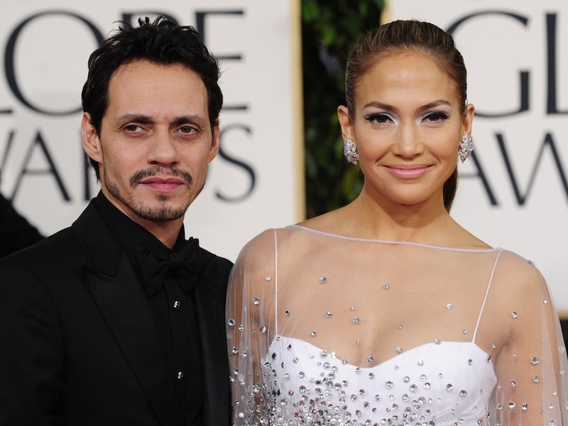 Marc Anthony en Jennifer Lopez in gelukkigere tijden.