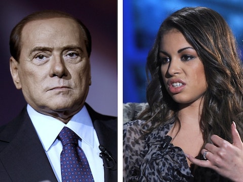 Silvio Berlusconu en Karima El Mahroug, alias Ruby.