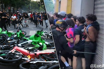 PSG-fans breken Parijs af na Champions League-winst, politie heeft er de handen vol mee: busvervoer stilgelegd