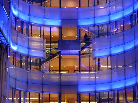 Het hoofdkantoor van de BBC in Londen.