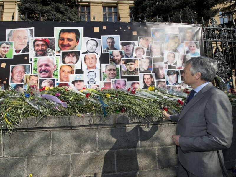 Buitenlandminister Didier Reynders (MR) was vandaag op werkbezoek in Kiev