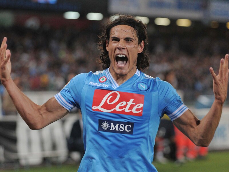 Cavani legde er drie in het mandje.