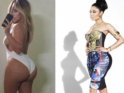 Kim Kardashian en Nicki Minaj tonen hun kont op Instagram.