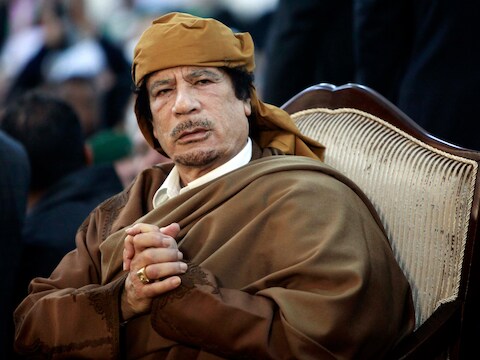 Mouammar Kadhafi.