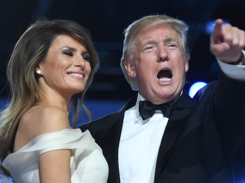 Donald en Melania Trump tijdens het Freedom Ball na de inauguratie van de 45ste president van de VS.