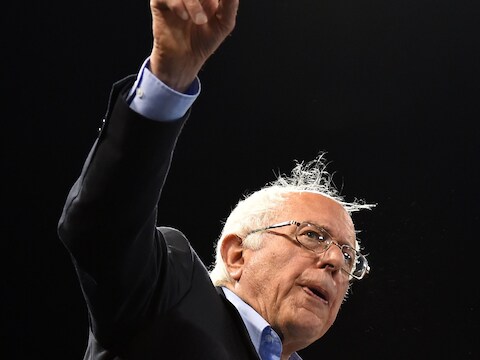 De democratische presidentskandidaat Bernie Sanders.