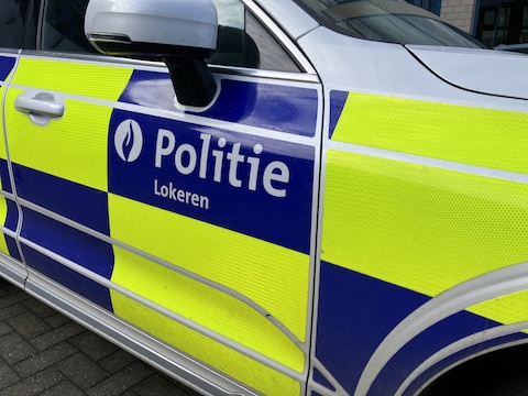 Politie Lokeren stock illustratiefoto