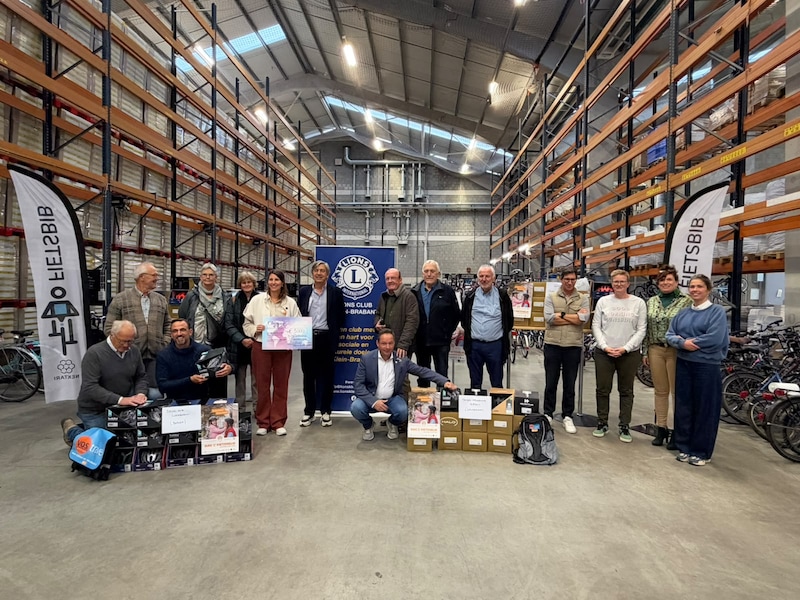 Lions Club Klein-Brabant schenkt 5.000 euro aan Hersenletsel Liga na fietszoektocht.