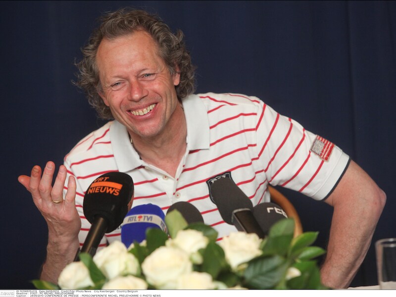 Preud'homme tijdens zijn persvoorstelling in zijn periode bij AA Gent.