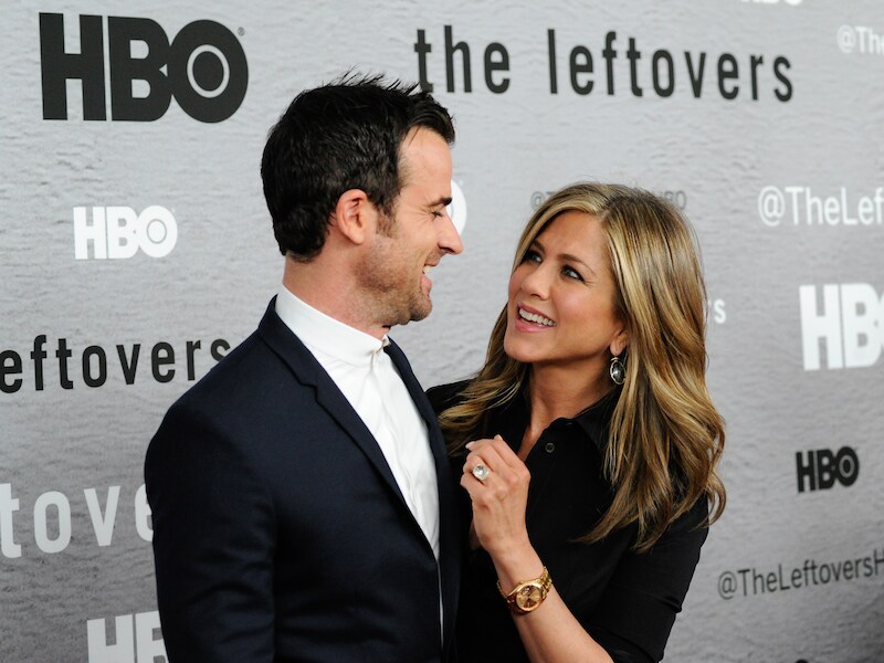 Justin Theroux en Jennifer Aniston in juni van dit jaar.