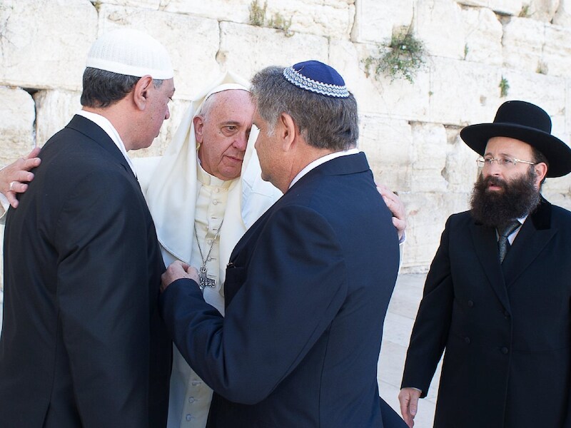 Paus Franciscus in Jeruzalem.