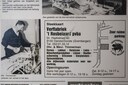 Willy Timmerman in zijn garage vroeger aan het werk.