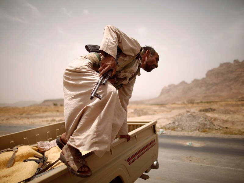 Jemenitische rebel in Marib.