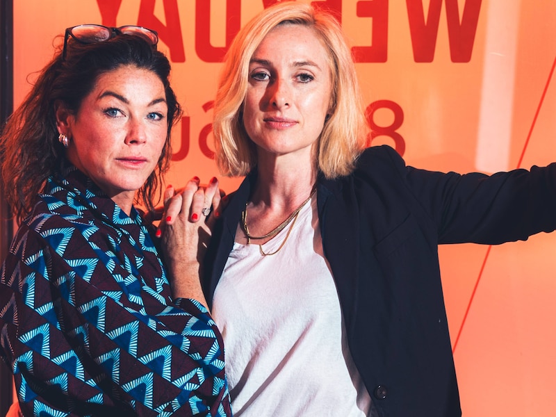 ‘Knokke Off’-collega’s en goeie vriendinnen Ini Massez en Ruth Becquart. 