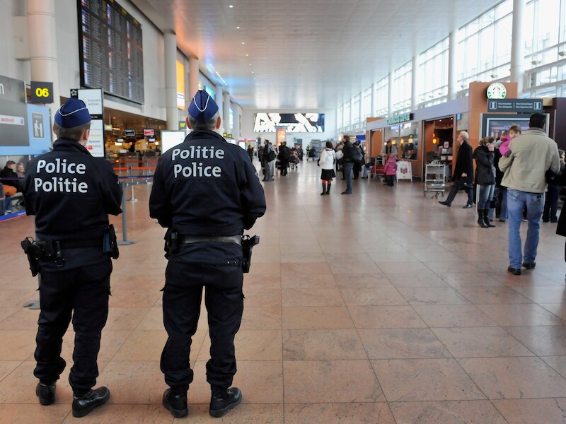 Archiefbeeld van politie op Brussels Airport.