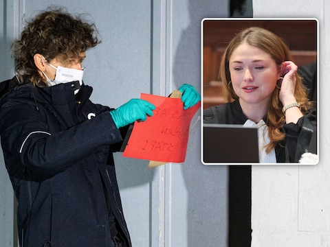 De plegers van de aanslag lieten een duidelijke boodschap achter voor hun doelwit in Deurne. Inzetfoto: Luna Onzia, advocate van Derwin C. 