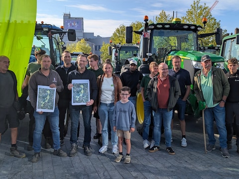 Protest van boeren in Aalst.