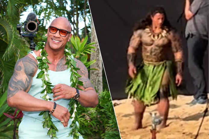 The Rock' in een rokje: zo ziet Dwayne Johnson eruit in eerste beelden  live-actionversie 'Moana' | Film | hln.be