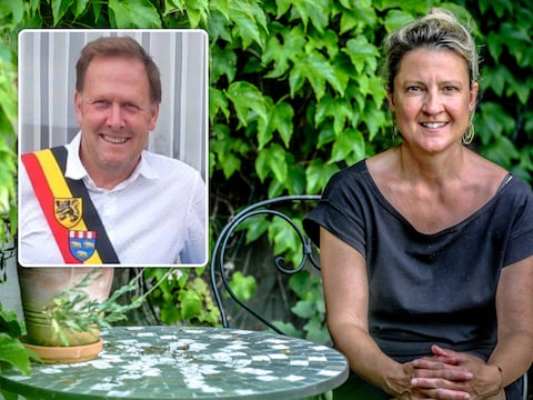 Melanie Dujardin, partner van burgemeester van Beernem Jos Sypré (foto inzet).