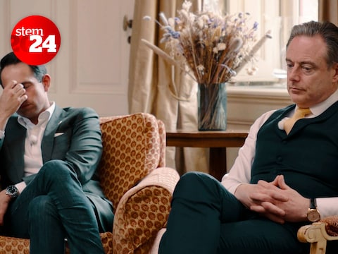 Tom Van Grieken (Vlaams Belang) en Bart De Wever (NV-A)