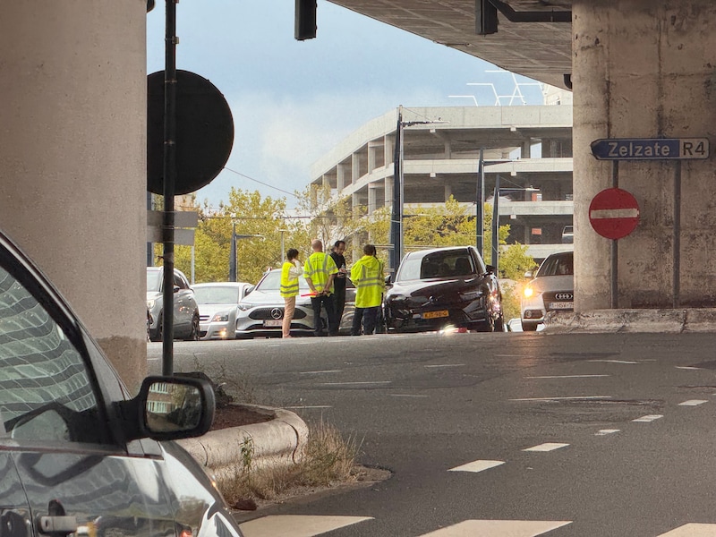 Ongeval tussen twee persoonswagens op Bellevue.