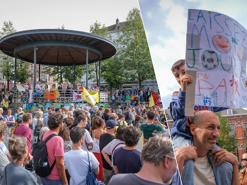 Zo’n 500 inwoners daagden op het Bethlehemplein in Sint-Gillis op.