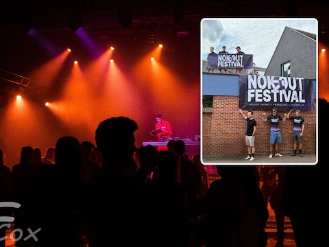 NOKOUT Festival in Vosselaar keert aanstaande zaterdag terug na lange afwezigheid, Lander, Cis en Ward (bovenaan) maken samen met Senne, Lars en Flor reclame voor het NOKOUT Festival in Vosselaar (inzet)