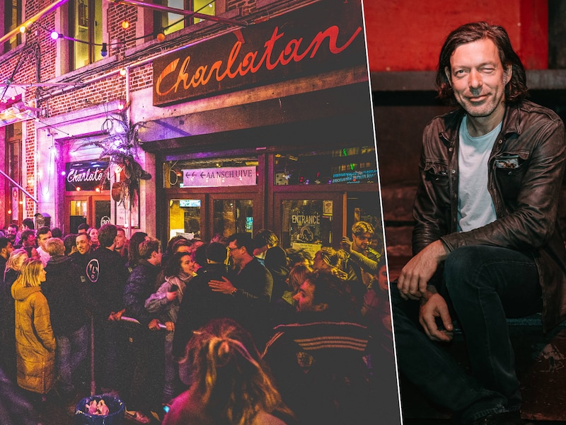Gerald Claes wordt 50 jaar en viert dat in zijn Charlatan op de Vlasmarkt in Gent (archiefbeeld links).