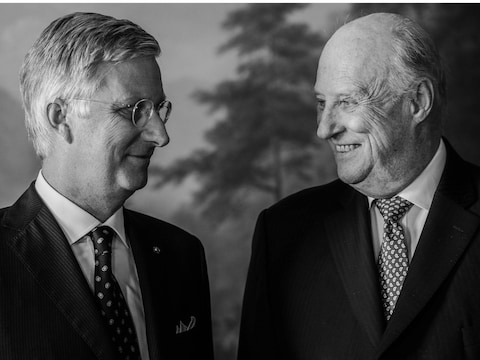 Koning Filip en koning Harald.
