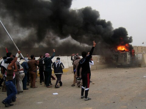 Demonstranten in Fallujah.