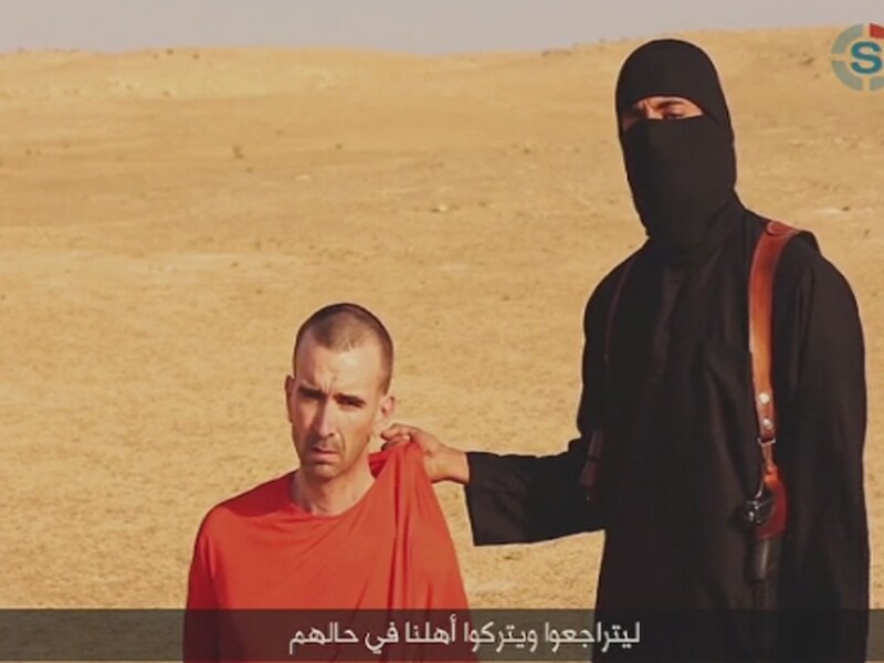 David Haines in de video die vorige week werd gepubliceerd.