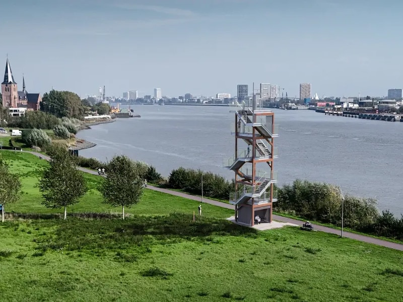 Simulatie van de nieuwe radartoren in Burcht.