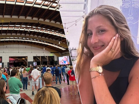 Evenementenlokatie Uzien in Deerlijk liep vol voor het afscheid van Lobke Cotton (rechts).