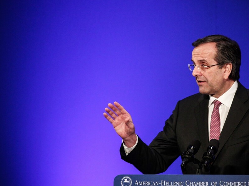 De Griekse premier Antonis Samaras.
