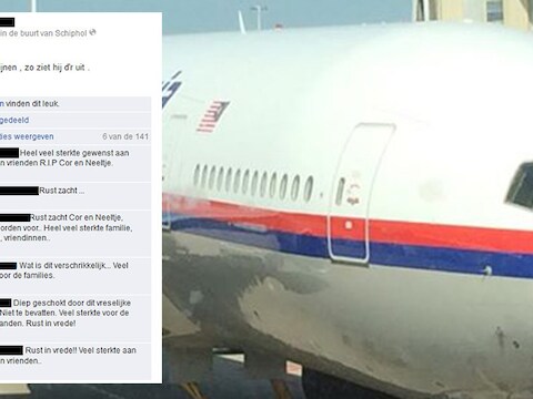 De foto die Cor voor vertrek maakte van het toestel van Malaysia Airlines dat hem en zijn vriendin naar Kuala Lumpur moest brengen.