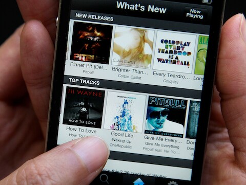 Spotify op een iPhone.