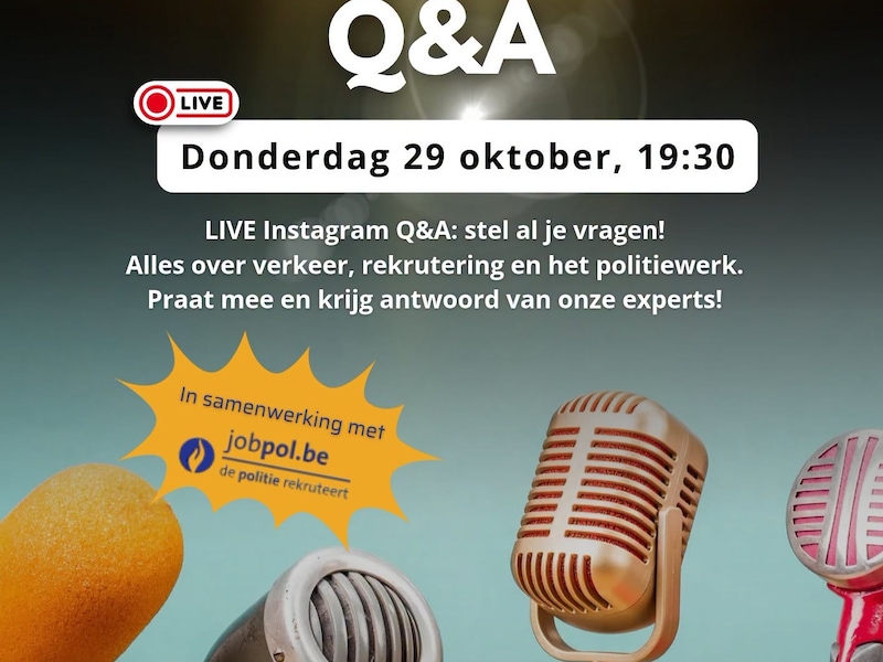De politie houdt binnenkort een live sessie op Instagram