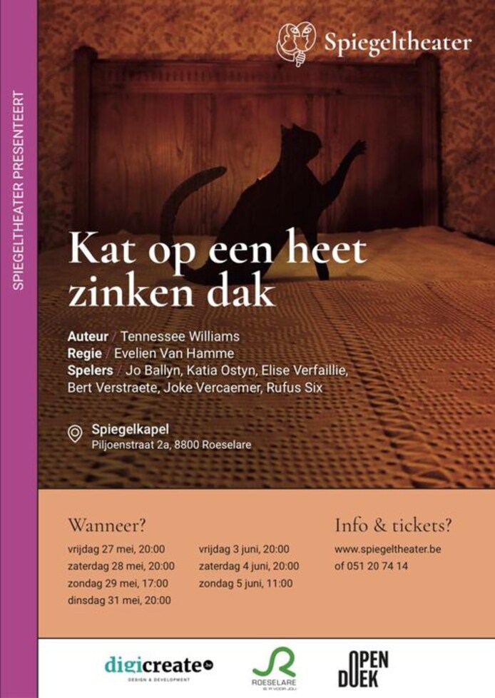 Spiegeltheater brengt ‘Kat op een heet zinken dak’ op de planken ...