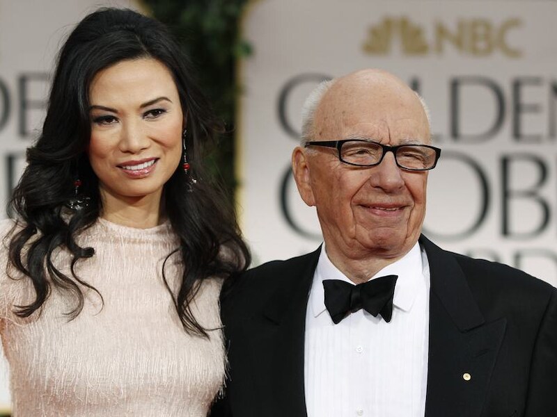 Rupert Murdoch met zijn echtgenote Wendi.