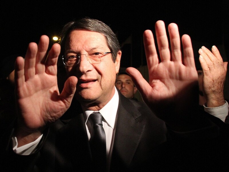 De nieuwe Cypriotische president Nikos Anastasiades.