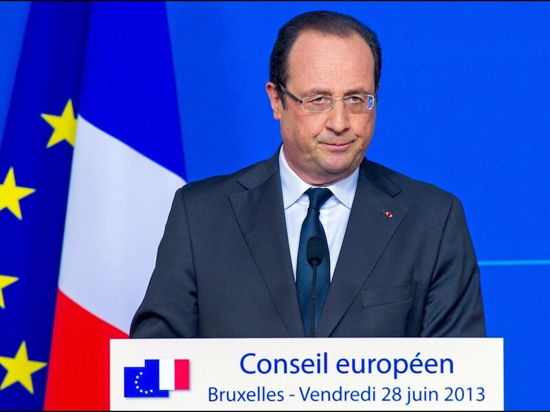 De Franse president François Hollande.