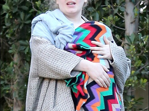 Zangeres Adele en haar zoontje.