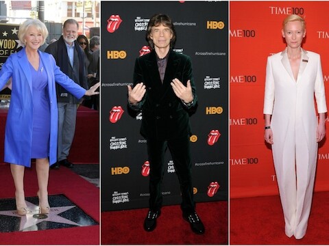 Helen Mirren, Mick Jagger en Tilda Swinton.