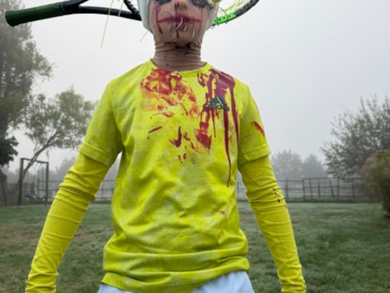 Ilyas Sahin uit bonheiden is klaar voor Halloween.